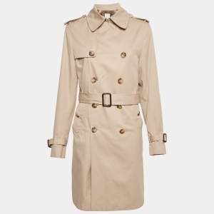 Sandro Beige Cotton Gabardine Trench Coat S