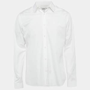 مملوكة مسبقًا Sandro White Cotton Classic Fit Shirt L
