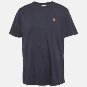 Pre Owned تي شيرت ساندرو برقعة 4S قماشي أزرق كحلي مقاس كبير جداً (إكسترا لارج)