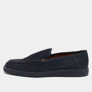 Santoni Grey Suede Slip On Sneakers Size 44