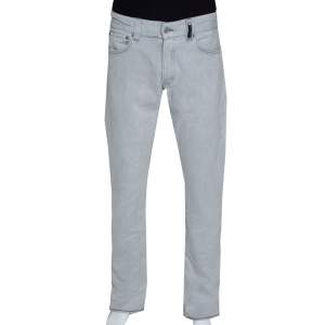 Stone Island Pale Grey Denim New Steel Narrow Leg Jeans M