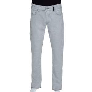 Stone Island Pale Grey Denim New Steel Narrow Leg Jeans M