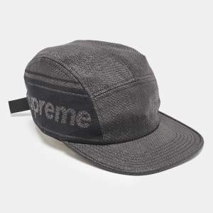 Supreme Black Logo Detail Canvas Cap