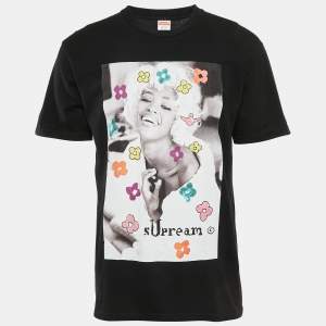Supreme Black Mark Gonzales Print Cotton Crew Neck T-Shirt M