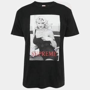 Supreme Black Anna Nicole Smith Print Cotton Crew Neck T-Shirt M