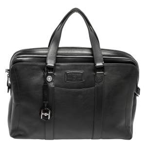 S.T. Dupont Black Leather Line D Star Wars Document and Laptop Holder Briefcase