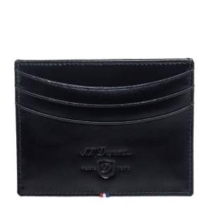 S.T. Dupont Black Leather Line-D Card Holder