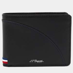 S.T Dupont Black Leather Bifold Wallet