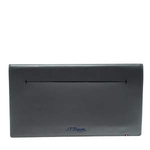 S.T. Dupont Grey Leather Plat Slim Organizer