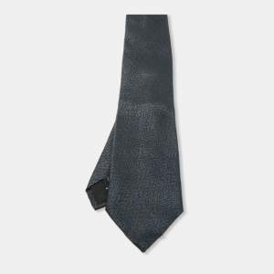 Pre Owned S.T. Dupont Blue Jacquard Traditional Tie 
