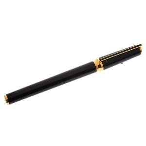 S.T. Dupont Montparnasse Black Lacquer Gold Plated Fountain Pen 