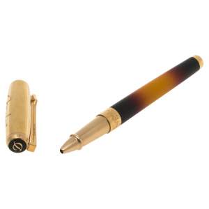 S.T. Dupont Fender Line D Limited Edition Sunburst Lacquer Gold Finish Rollerball Pen