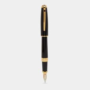 S.T Dupont Olympio Black Lacquer Fountain Pen