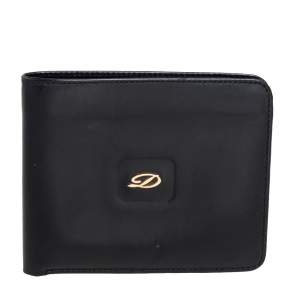 S.T. Dupont Black Leather Bifold Wallet