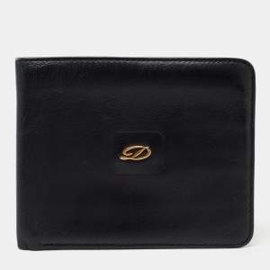 S.T. Dupont Black Leather Bifold Wallet
