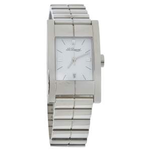 S.T. Dupont White Stainless Steel 131C8AB17 Men's Wristwatch 25MM