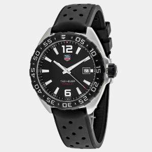 Tag Heuer Black Stainless Steel Formula 1 WAZ1110.FT8023 Quartz Men's Wristwatch 42 mm