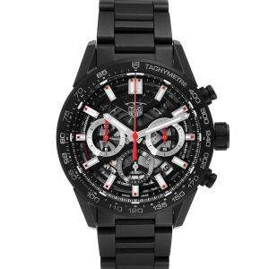 Tag Heuer Black Ceramic Carrera Calibre 02 CBG2090 Men's Wristwatch 43 MM