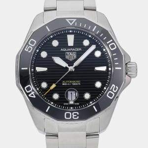 Tag Heuer Black Stainless Steel Aquaracer WBP201A.BA0632 Automatic Men's Wristwatch 43 mm