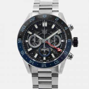 Tag Heuer Skeleton Stainless Steel Carrera Automatic Men's Wristwatch 45 mm