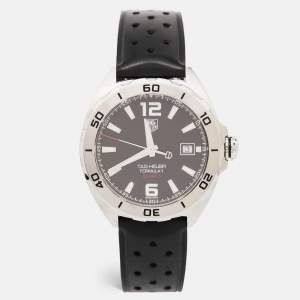 Tag Heuer Black Stainless Steel Rubber Formula 1 WAZ2113.FT8023 Men's Wristwatch 41 mm