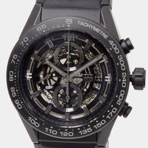 Tag Heuer Black Ceramic Carrera CAR2A91 Automatic Men's Wristwatch 45 mm