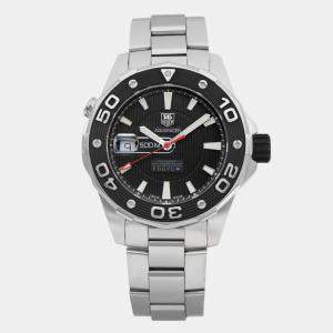 Tag Heuer Black Stainless Steel Aquaracer  WAJ2119.BA0870 Automatic Men's Wristwatch 43mm