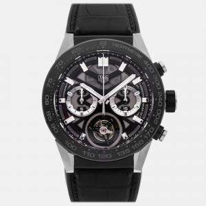 Pre-Owned Tag Heuer Carrera Tourbillon Chronograph CAR5A8Y.FC6377