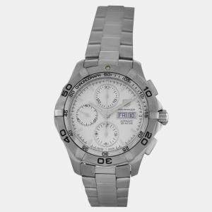 Pre Owned Tag Heuer Aquaracer CAF2011 Automatic Silver Stainless Steel Men's Wristwatch 44 mm