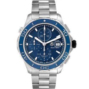 Tag Heuer Blue Stainless Steel Aquaracer CAK2112 Men's Wristwatch 43 MM