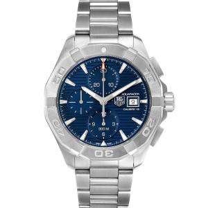Tag Heuer Blue Stainless Steel Aquaracer Chronograph CAY2112 Men's Wristwatch 43 MM 