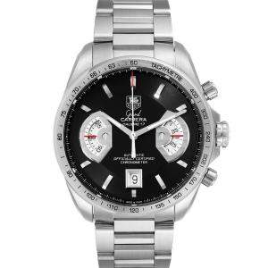 Tag Heuer Black Stainless Steel Grand Carrera Automatic CAV511A Men's Wristwatch 43 MM