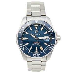 Tag Heuer Blue Ceramic Stainless Steel Aquaracer WAY211C.BA0928 Men's Wristwatch 41 mm