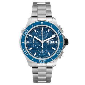 Tag Heuer Blue Stainless Steel Aquaracer CAK2112 Men's Wristwatch 43 MM