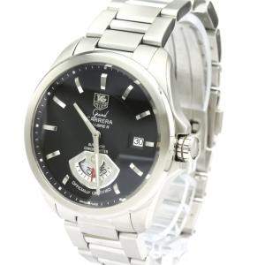 Tag Heuer Black Stainless Steel Grand Carrera Calibre 6 Automatic WAV511A Men's Wristwatch 41 MM