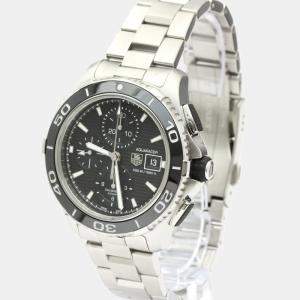 Tag Heuer Grey Stainless Steel Aquaracer 500M Calibre 16 CAK2110 Automatic Men's Wristwatch 43 MM