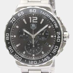 Tag Heuer Grey Stainless Steel Formula 1 CAU1115 Men's Wristwatch 42 mm
