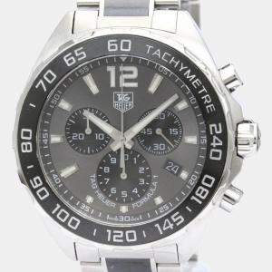 Tag Heuer Grey Stainless Steel Formula 1 CAZ1111 Quartz Men's Wristwatch 42 mm