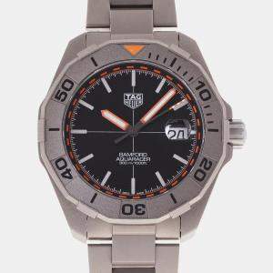 Tag Heuer Black Stainless Steel Aquaracer Calibre 5 WAY208F.BF0638 Men's Wristwatch 43 mm