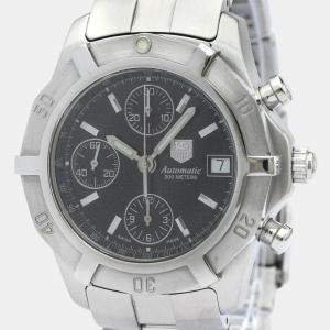 Tag Heuer Black Stainless Steel 2000 Exclusive CN2111 Men's Wristwatch 41 mm