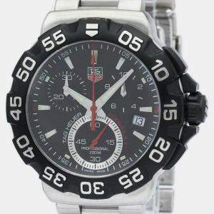 Tag Heuer Black Stainless Steel Formula 1 CAH1110 Quartz Men's Wristwatch 41 mm