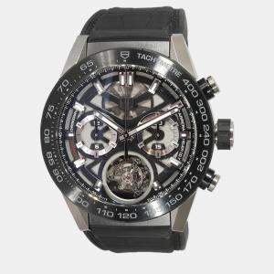 Tag Heuer Black Titanium Carrera CAR5A8Y.FC6377 Automatic Men's Wristwatch 45 mm