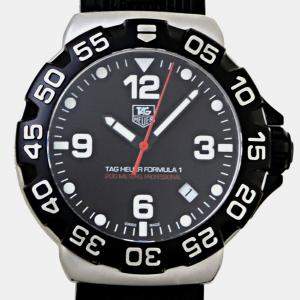 Tag Heuer Black Stainless Steel Formula 1 WAH1110 Quartz Men's Wristwatch 41 mm
