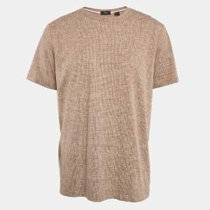 Theory Beige Stone Thordon Print Jersey T-Shirt XL
