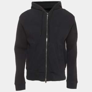 Pre Owned Theory Navy Blue Waffle Knit Zip-Up Balena Studio Hoodie S