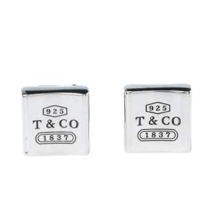 Pre Owned Tiffany & Co. Classic Sterling Silver Square Cufflinks