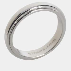 مملوكة مسبقًا Tiffany & Co. Tiffany Together Milgrain Platinum Ring EU 57