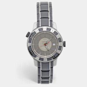 مملوكة مسبقًا ساعة يد رجالية تيفاني & كو. كوارتز مارك T-57 ستانلس ستيل رمادية 42مم