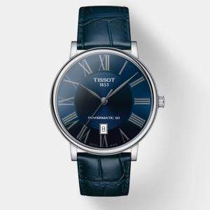 Tissot Carson Premium Powermatic 80 T122.407.16.043.00 Blue Leather watch
