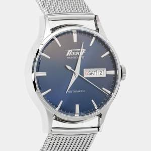 Tissot Blue Stainless Steel Heritage Visodate T019.430.11.041.00 Men's Wristwatch 40 mm